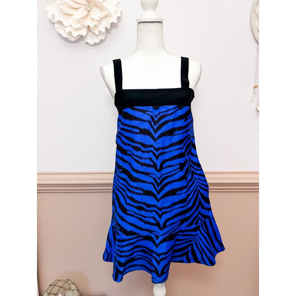 Emanuel Ungaro Paris Zebra Print Mini Dress Size 4